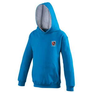 Delamere C of E Academy PE Hoodie Sapphire / Heather Grey