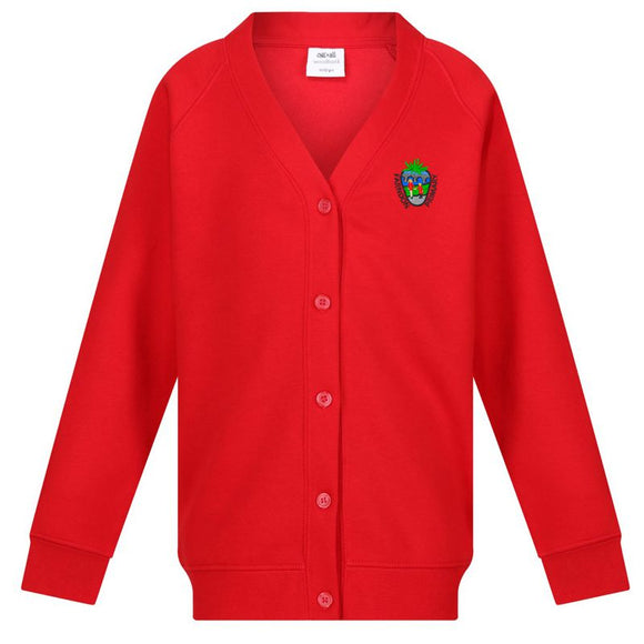 Farndon Primary Cardigan Red